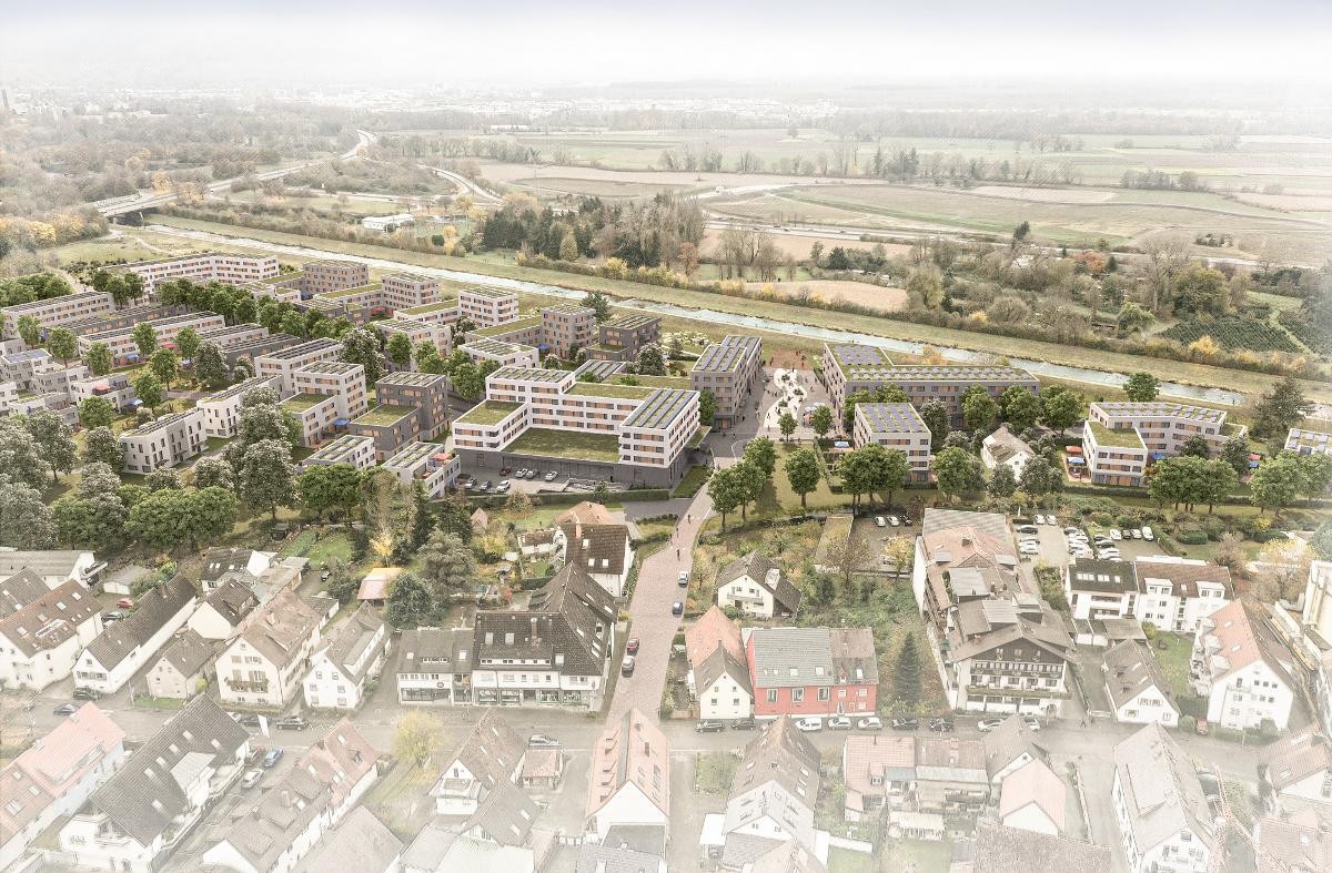 Visualisierung des neuen Baugebiets Zinklern