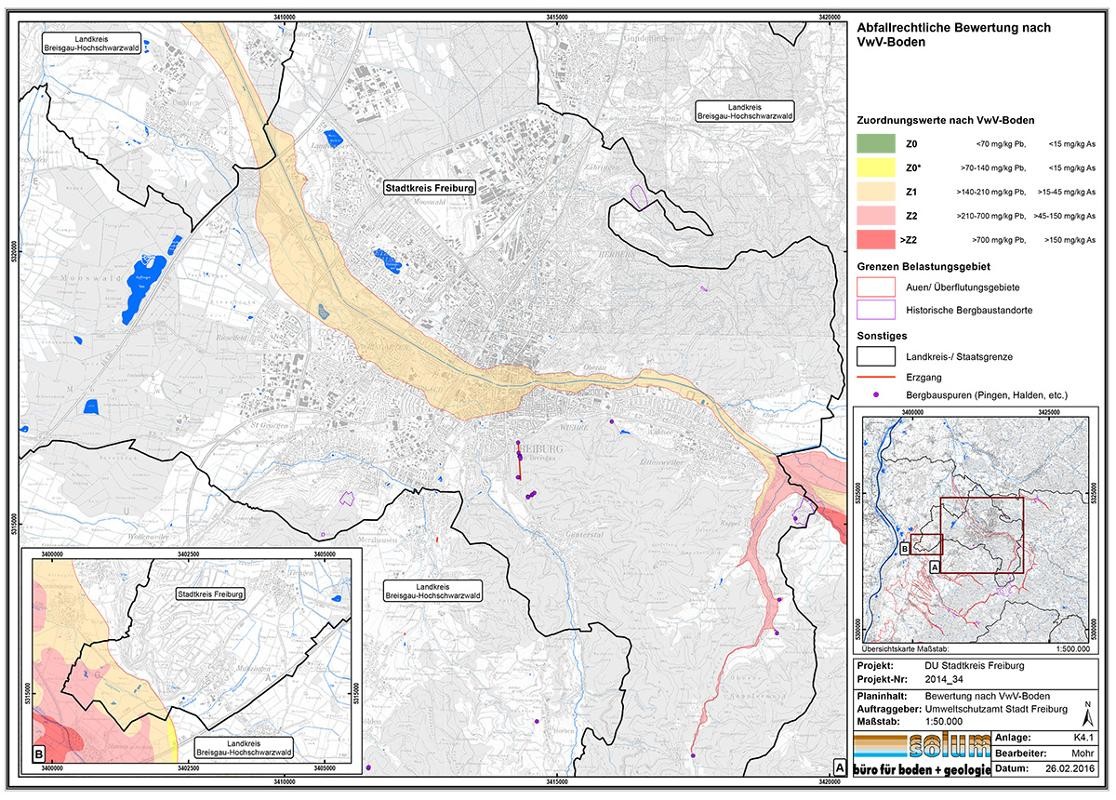 Übersichtskarte zur abfallrechtlichen Bewertung