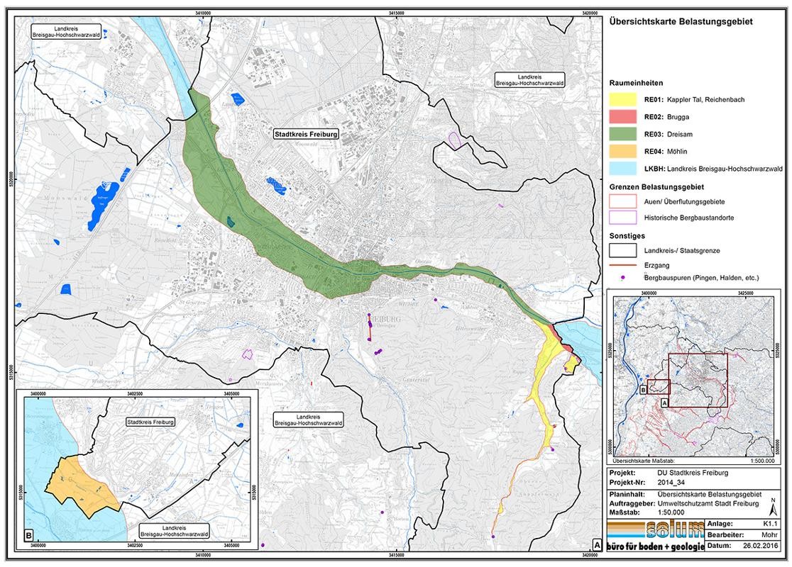Übersichtskarte zum Belastungsgebiet
