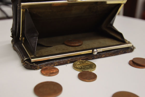 Fast leerer Geldbeutel