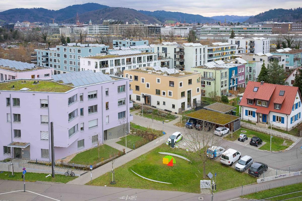 Luftaufnahme Quartier Gutleutmatten, FreiGis Luftaufnahme Quartier Gutleutmatten, FreiGis
