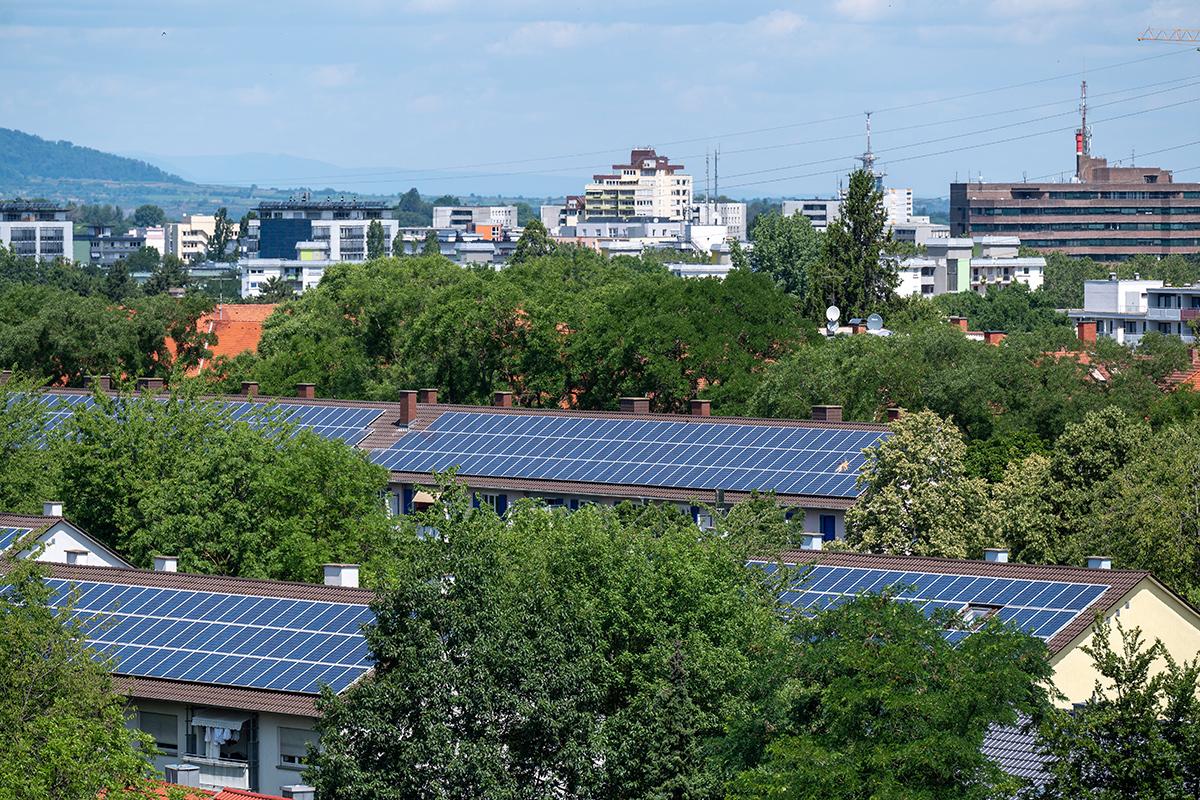 Solaranlagen auf Dächern in Freiburg