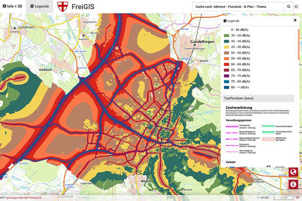 Weiterentwicklung des digitalen Stadtplans FreiGIS