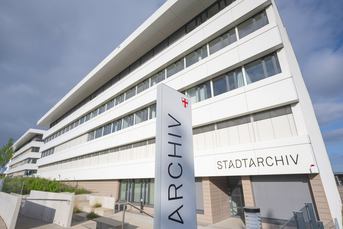 Außenansicht des Freiburger Stadtarchivs