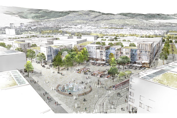 Jüngere Stadtteile und Quartiere Neuer Stadtteil Dietenbach Visualisierung