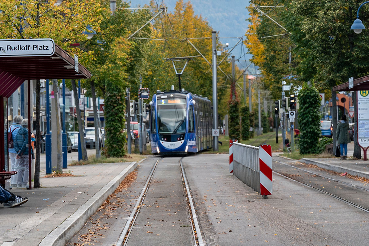 Straßenbahn im Rieselfeld