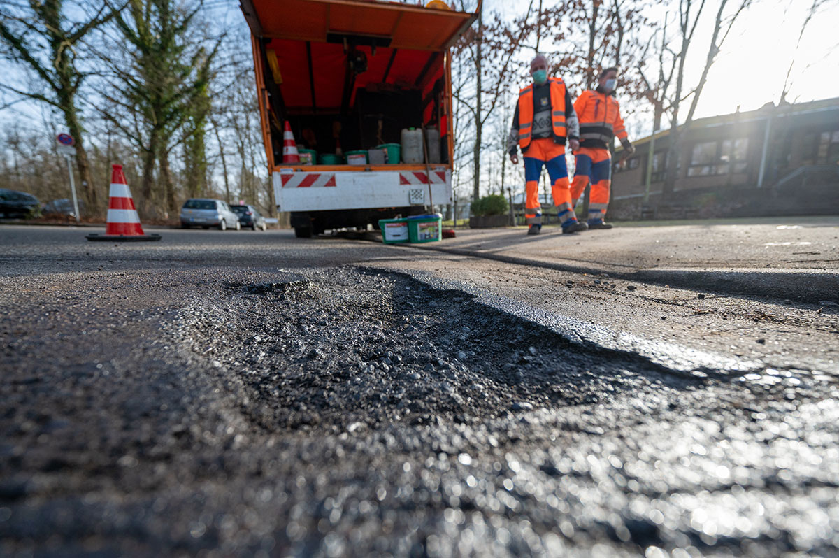 Bauarbeiten an einer Straße