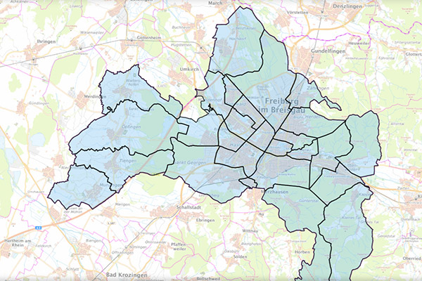 Leerstandskataster Kartendarstellung des Leerstandkatasters