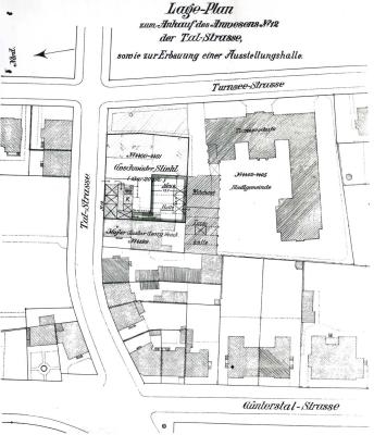 Lageplan des zweiten Behelfsbaues, Foto: StadtAF D.Sm. 6/2.